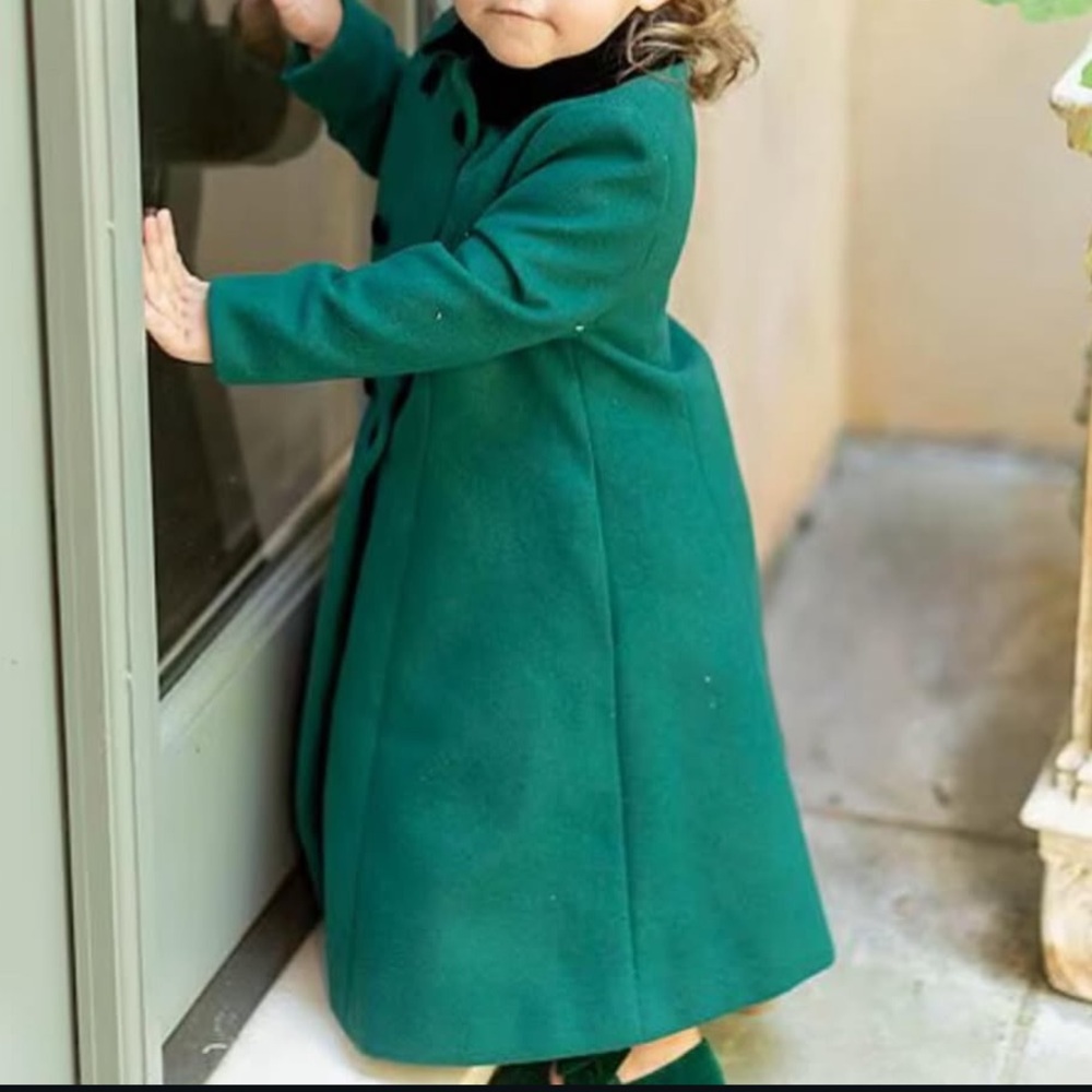 Edgehill Collection Green Kids Dress Coat